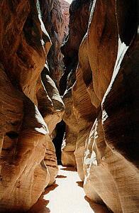 A slot canyon.