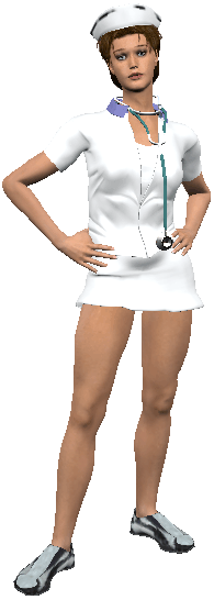 Amy as a nurse